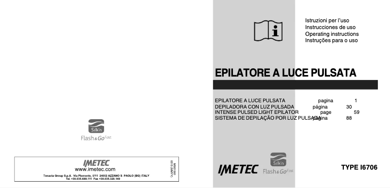 Página 1 del manual Manual de usuario Imetec Bellissima Flash & Go Fast