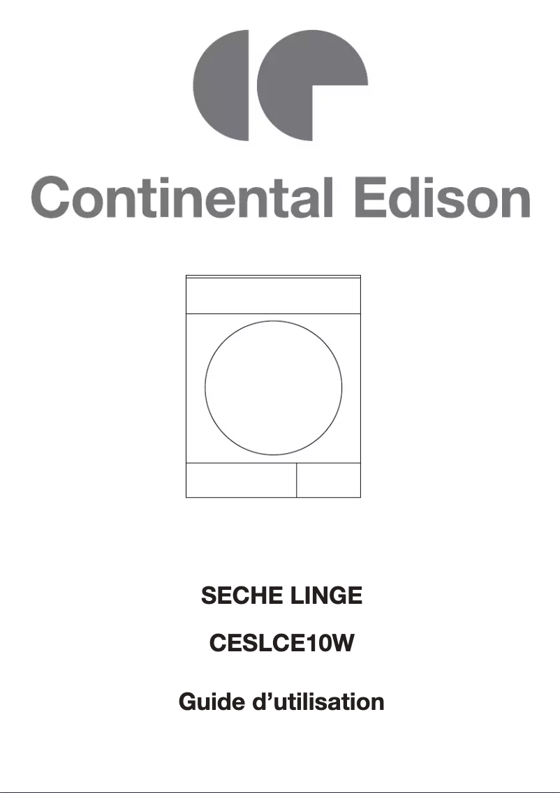 Página 1 del manual Manual de usuario Continental Edison CESLCE10W