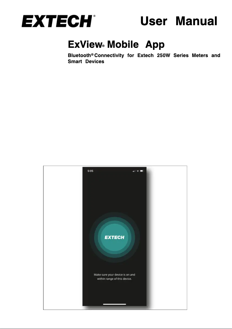 Página 1 del manual Manual de usuario Extech RPM250W