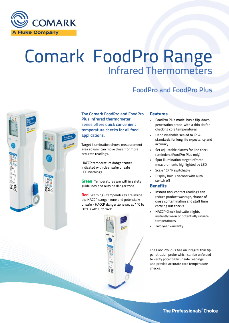 Imagen de la primera página del manual del dispositivo FoodPro