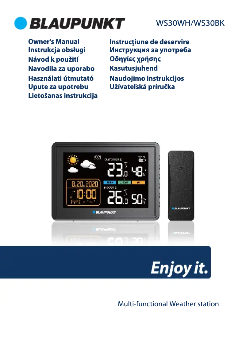 Imagen de la primera página del manual del dispositivo WS30WH