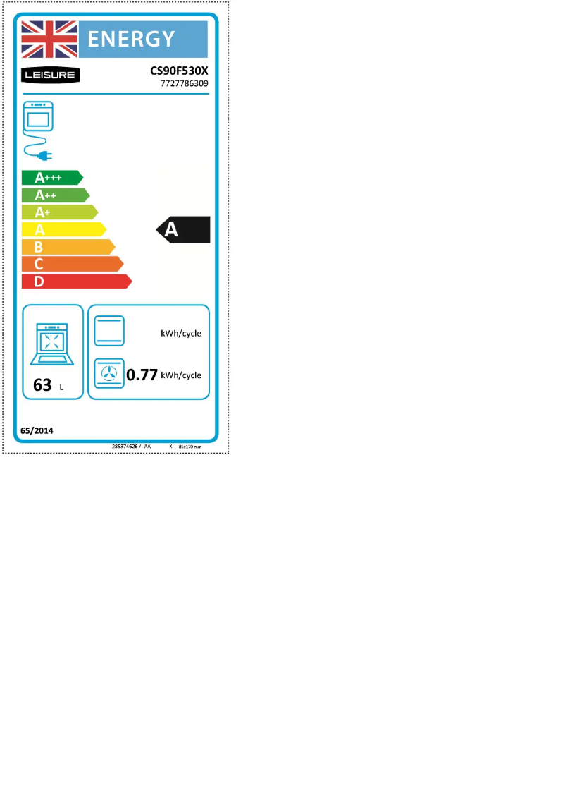 Página 1 del manual Etiqueta energética Leisure HAP5002