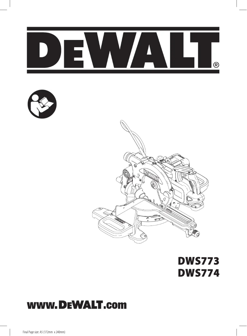 Página 1 del manual Manual de usuario DeWalt DWS774