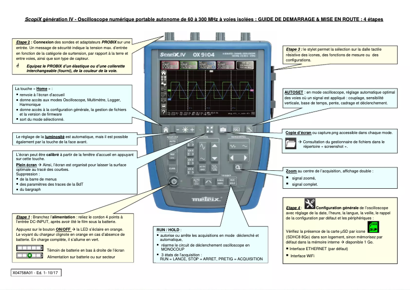 Página nº 1 - Guía de inicio rápido Metrix ScopiX IV OX9102