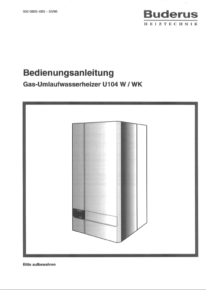 Página nº 1 - Manual de usuario Buderus U104 W