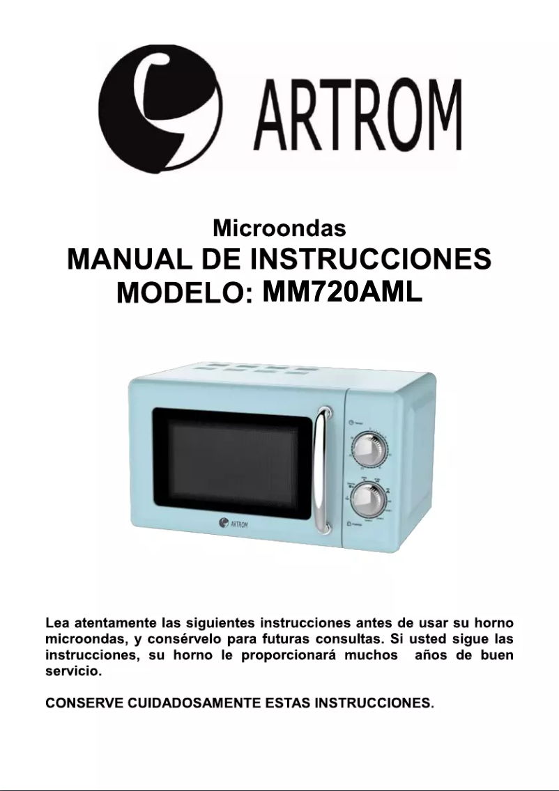 Imagen de la primera página del manual del dispositivo MM720AML