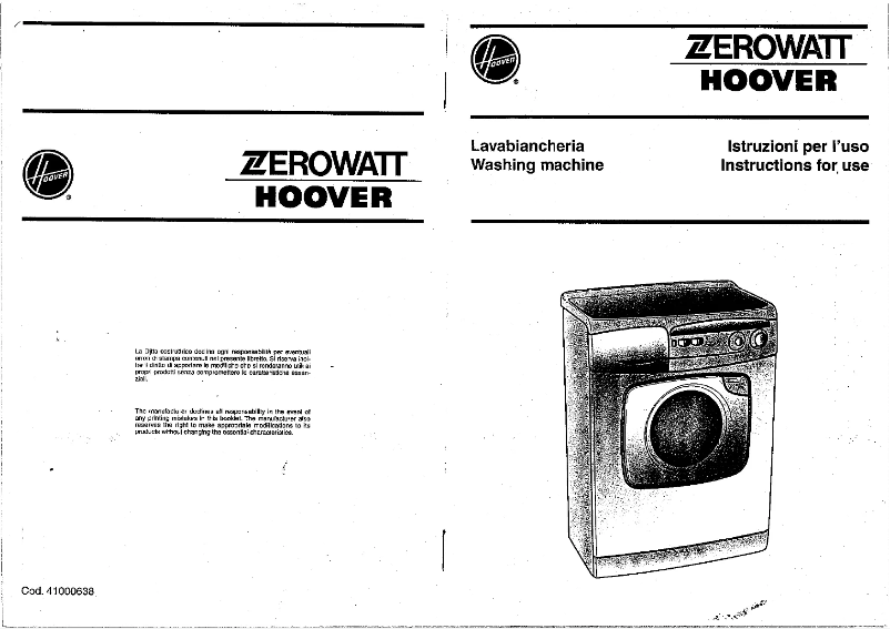 Página 1 del manual Manual de usuario Zerowatt-Hoover H 88E S