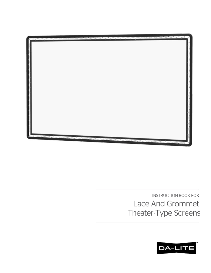 Página 1 del manual Manual de usuario Da-Lite Lace And Grommet 92300