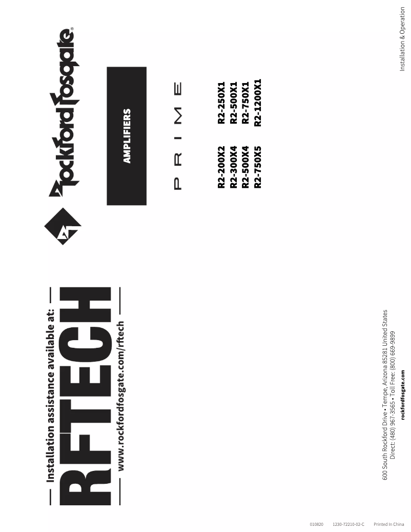 Imagen de la primera página del manual del dispositivo Prime R2-500X1