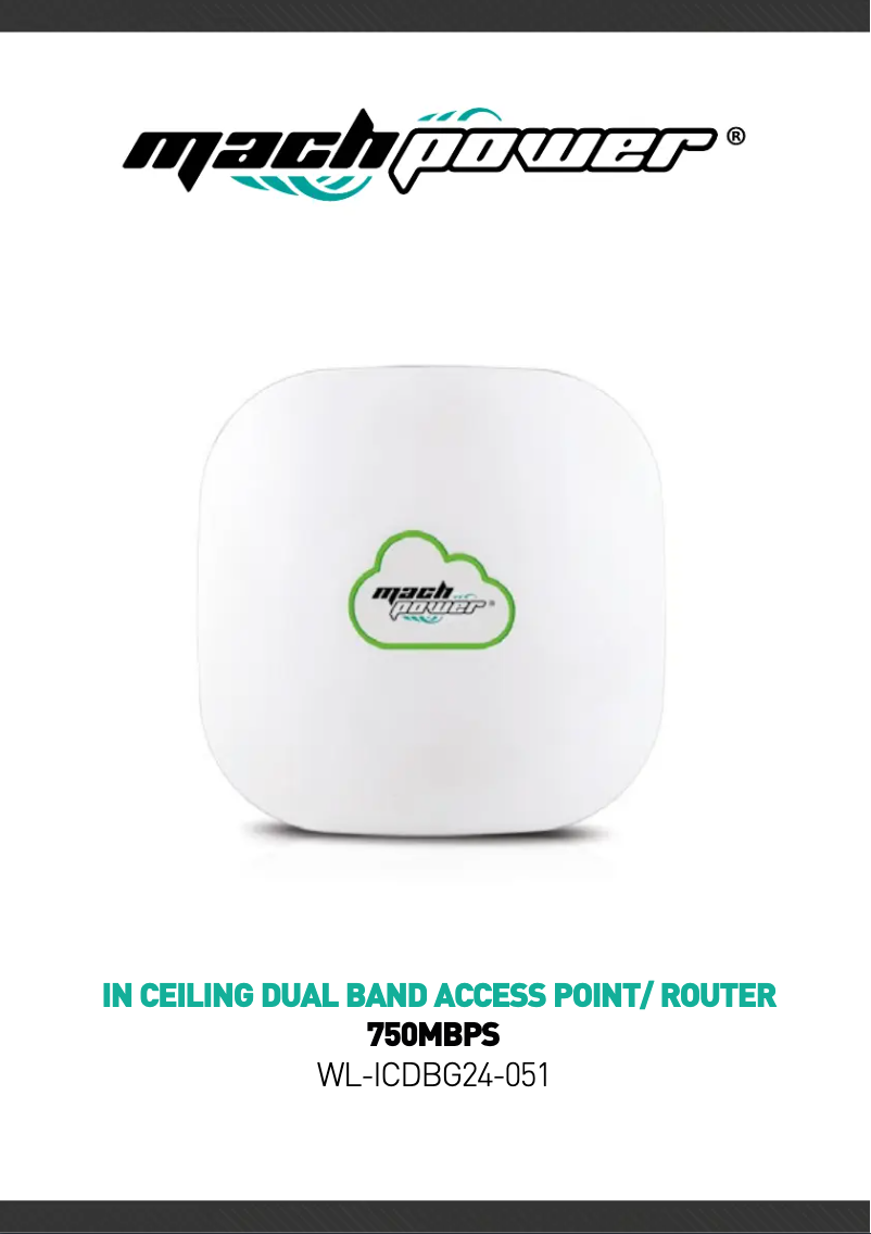 Página 1 del manual Manual de usuario Mach Power WL-ICDBG24-051