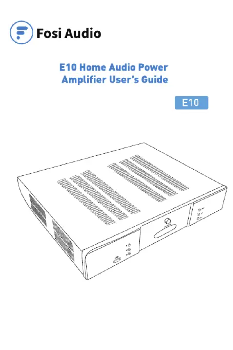 Página 1 del manual Manual de usuario Fosi Audio E10