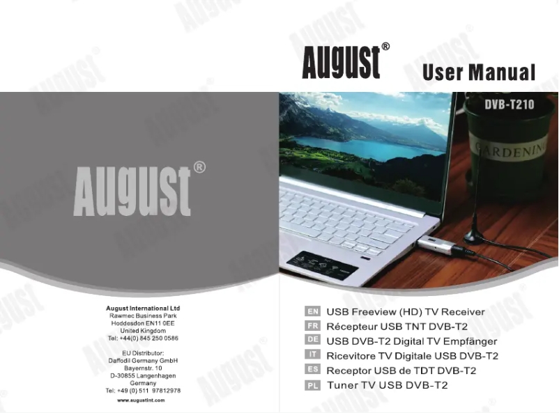 Página 1 del manual Manual de usuario August DVB-T202