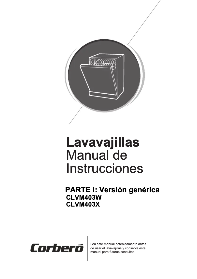 Página 1 del manual Manual de usuario Corbero CLVM403W