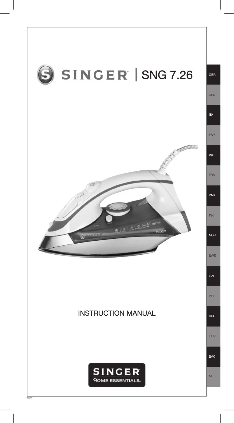 Imagen de la primera página del manual del dispositivo SNG 7.26