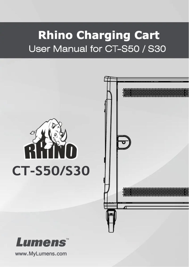 Imagen de la primera página del manual del dispositivo Rhino CT-C50