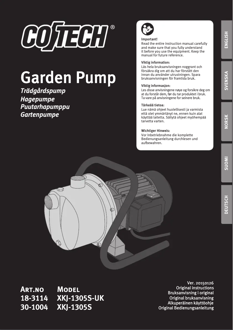 Página nº 1 - Manual de usuario Cotech XKJ-1305S