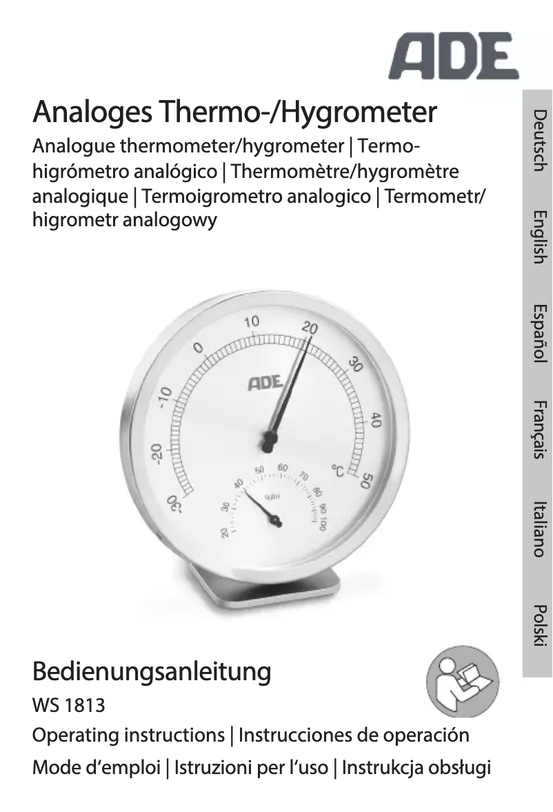 Imagen de la primera página del manual del dispositivo WS 1813