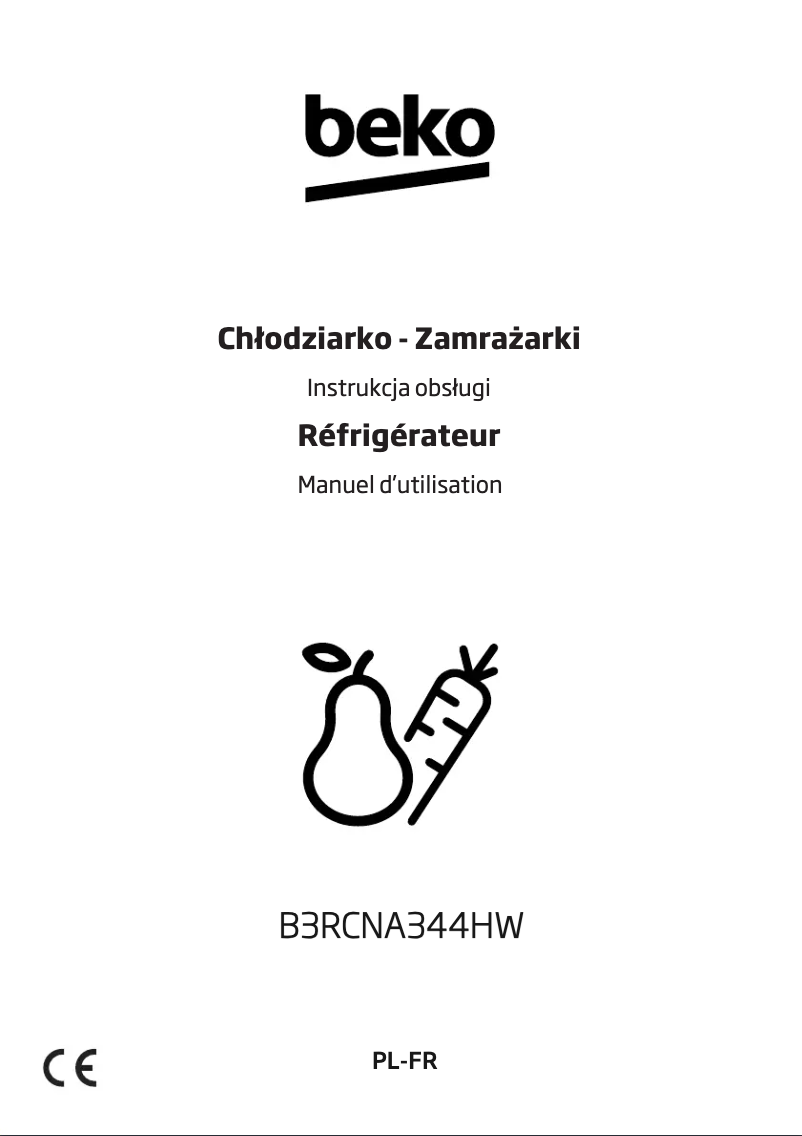 Página 1 del manual Manual de usuario Beko B3RCNA344HW