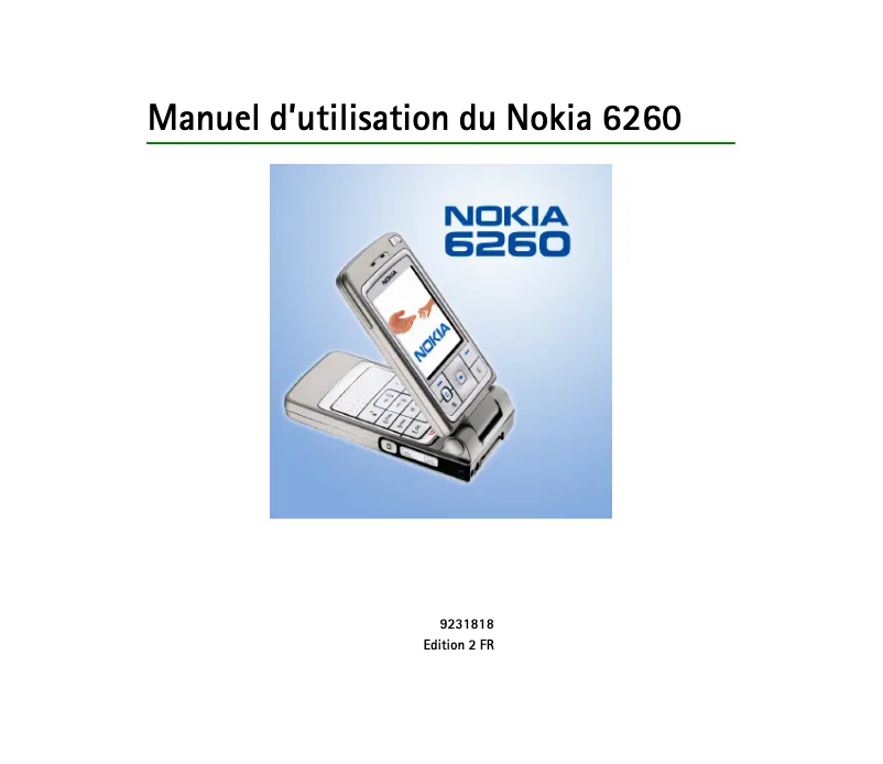 Imagen de la primera página del manual del dispositivo 6260