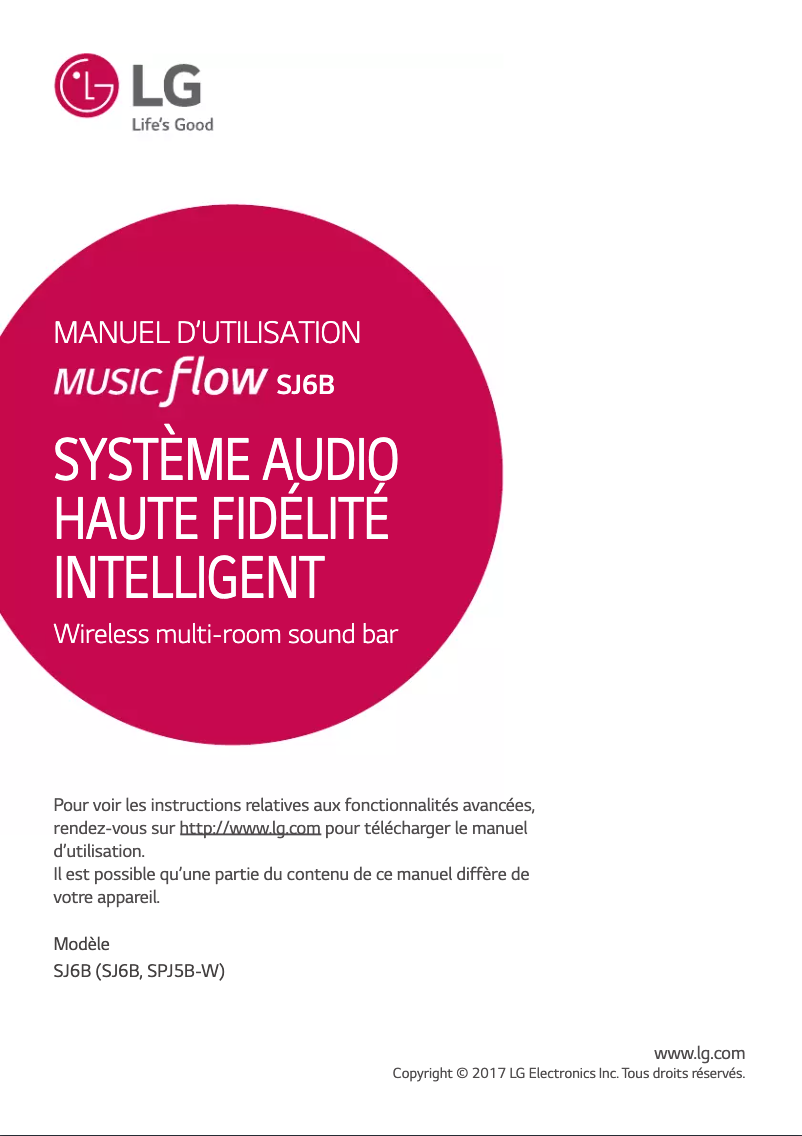 Página nº 1 - Manual de usuario LG SJ6B