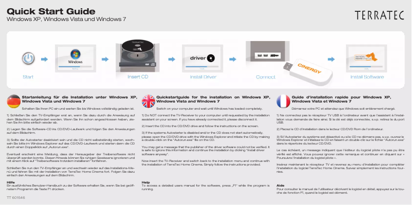 Página nº 1 - Manual de usuario Terratec Cinergy T Stick