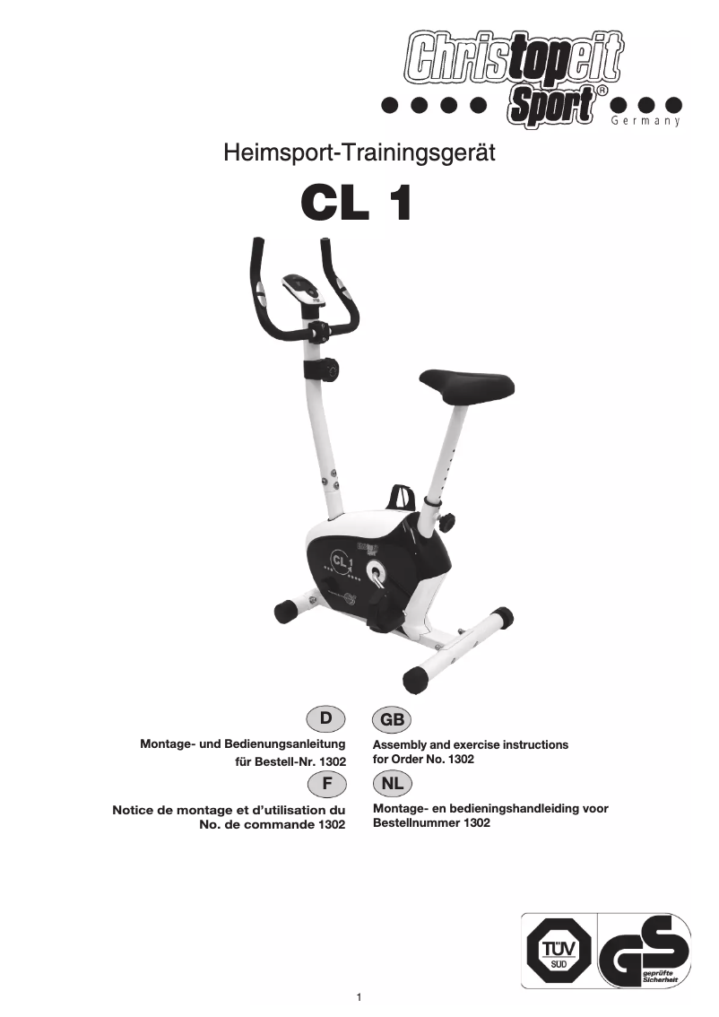 Imagen de la primera página del manual del dispositivo CL 1