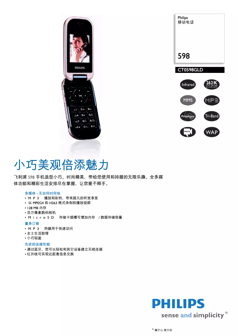 Imagen de la primera página del manual del dispositivo CT0598GLD