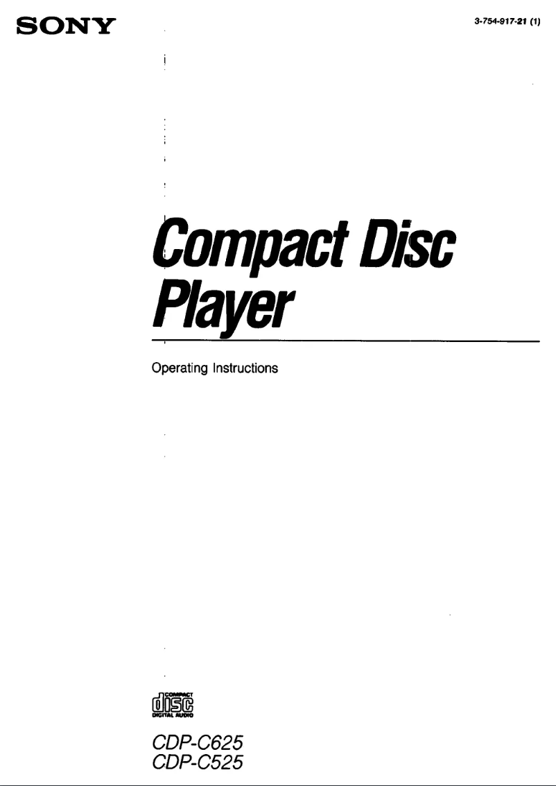 Imagen de la primera página del manual del dispositivo CDP-C625