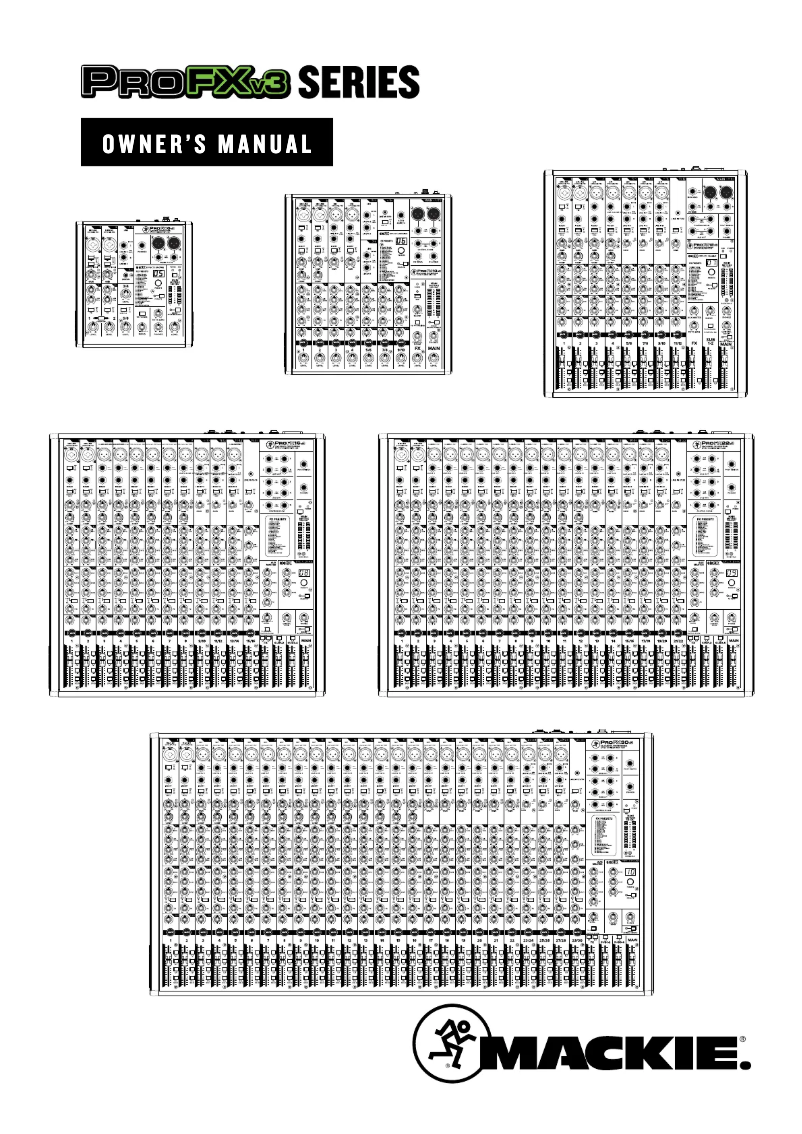 Imagen de la primera página del manual del dispositivo ProFX12v3