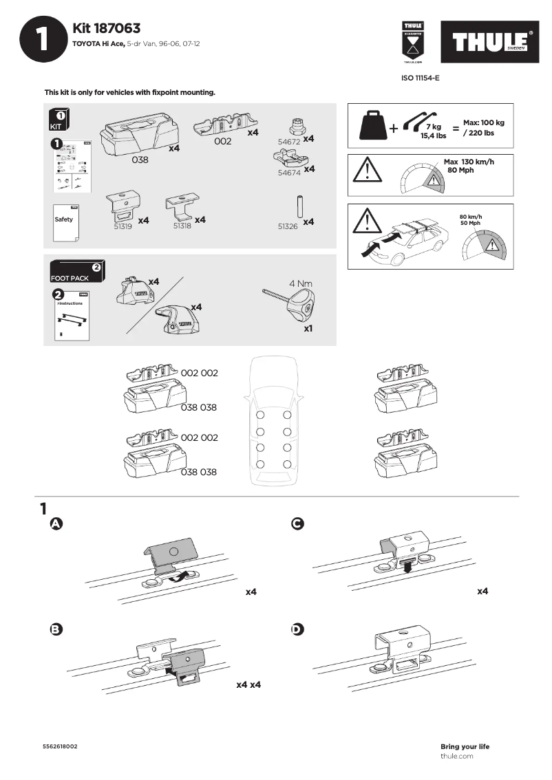 Imagen de la primera página del manual del dispositivo Kit 187063