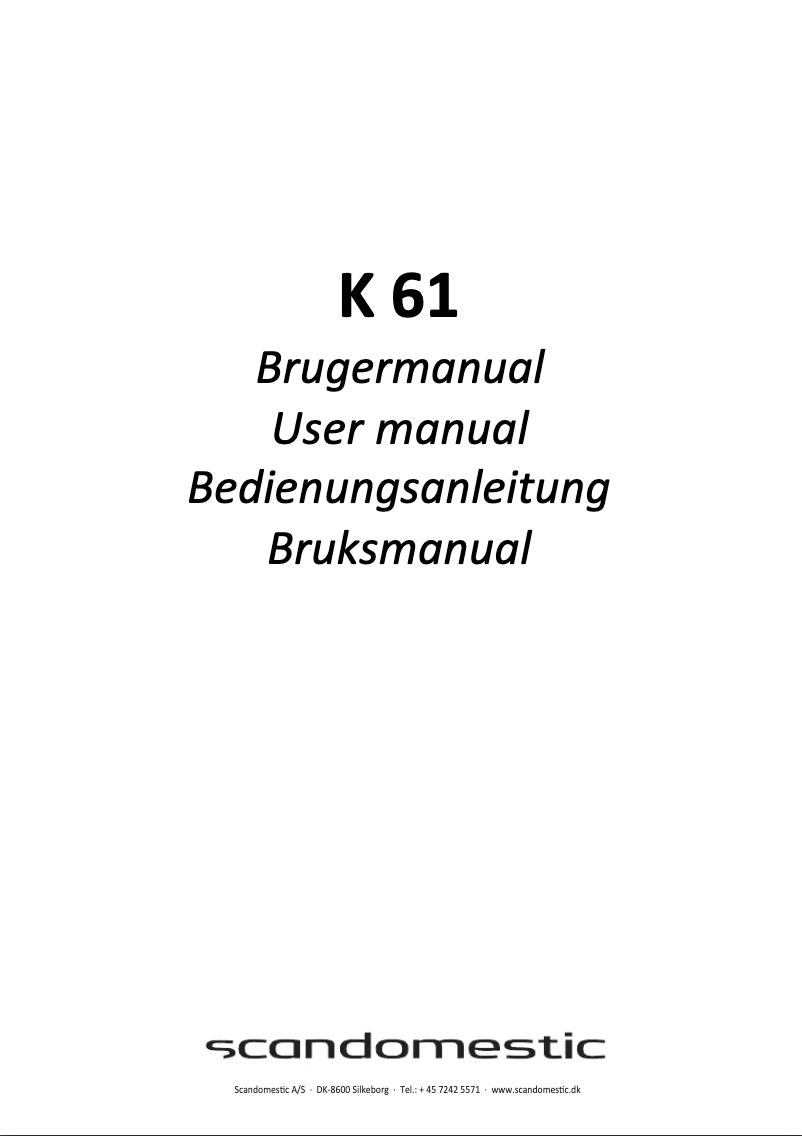 Imagen de la primera página del manual del dispositivo K61