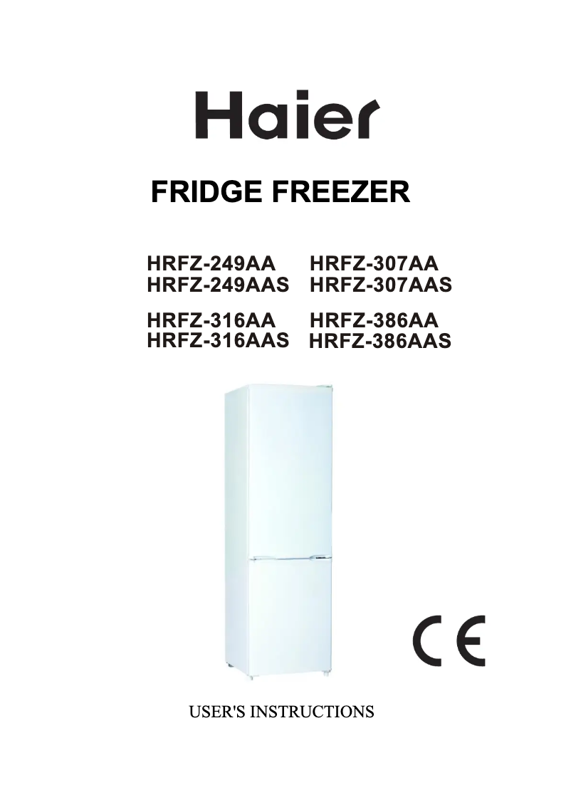 Imagen de la primera página del manual del dispositivo HRFZ-316AA