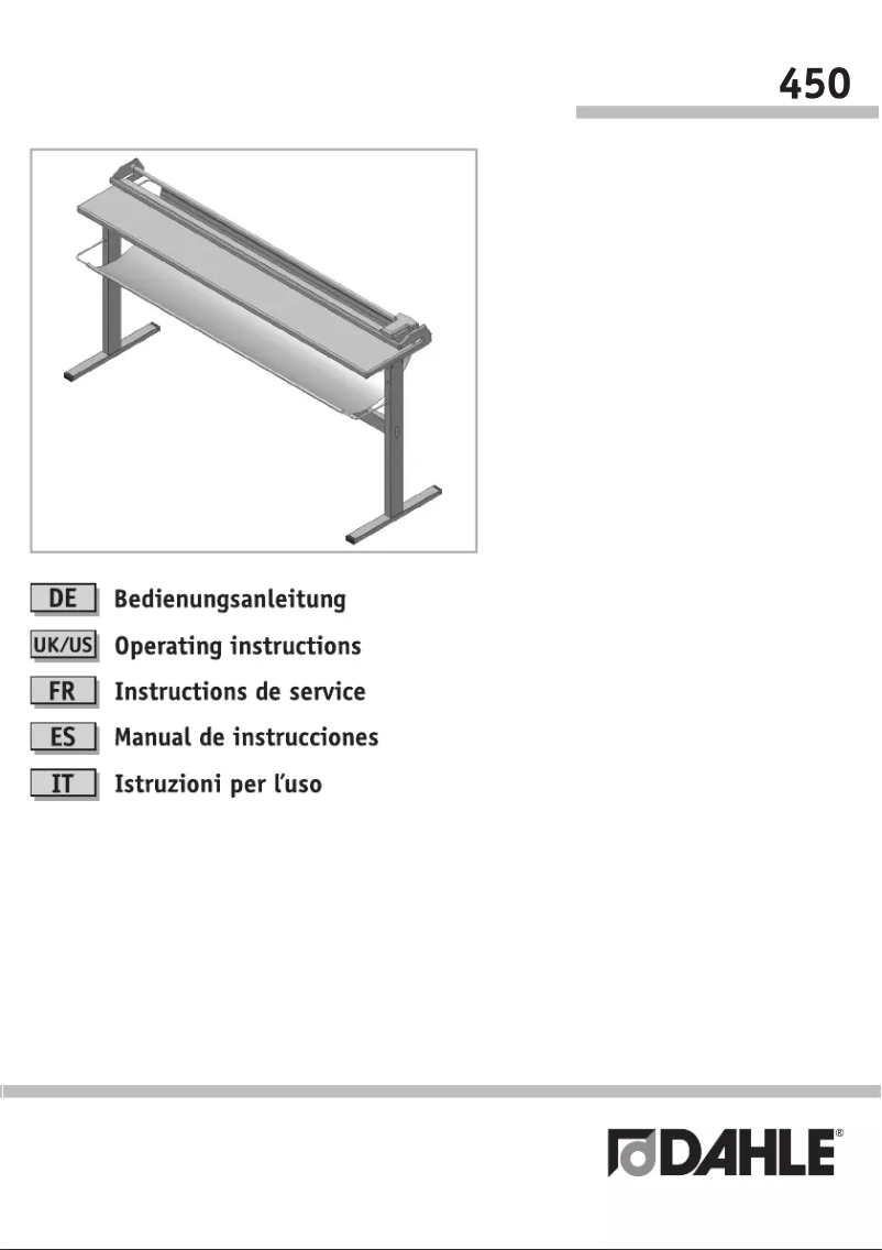 Página 1 del manual Manual de usuario Dahle 450
