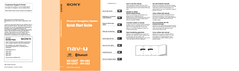 Imagen de la primera página del manual del dispositivo NV-U83N
