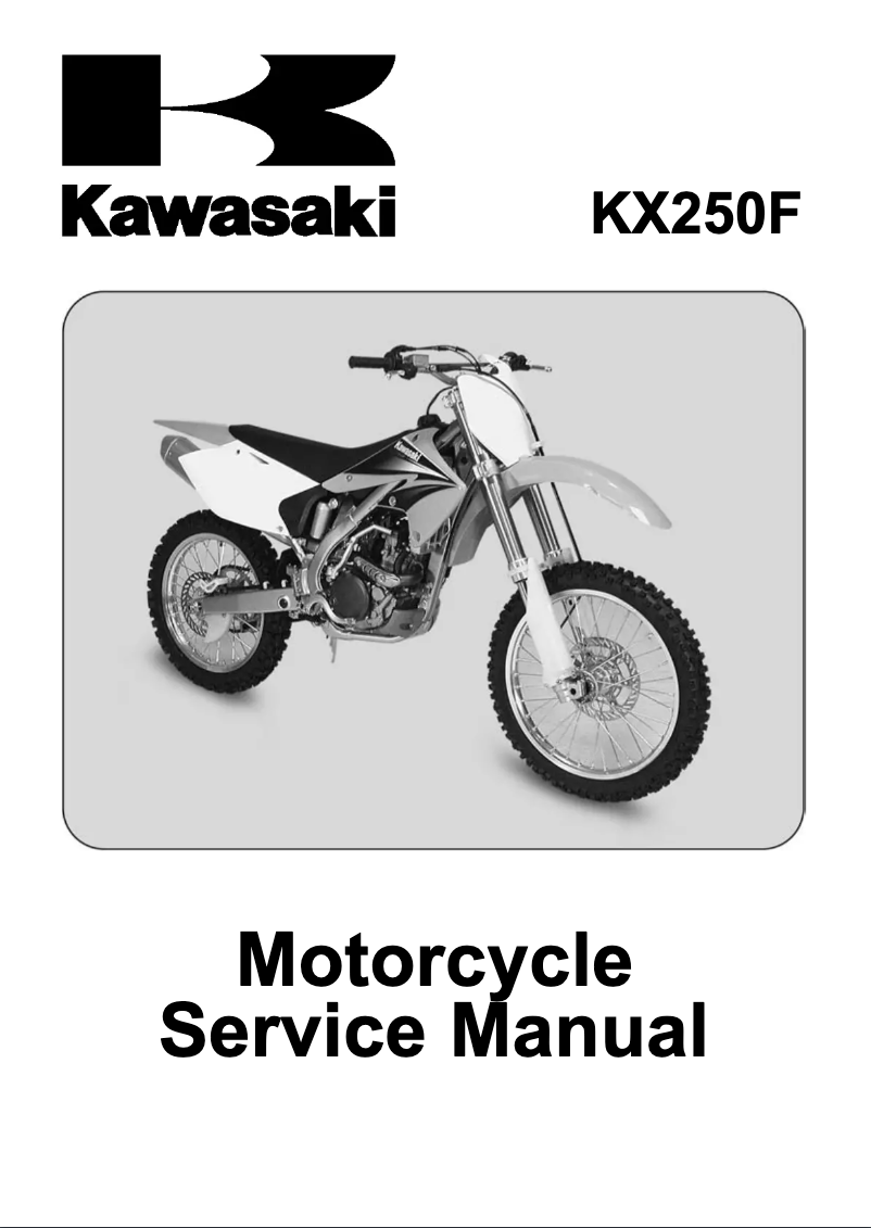 Página 1 del manual Manual de usuario Kawasaki KX250F (2004)