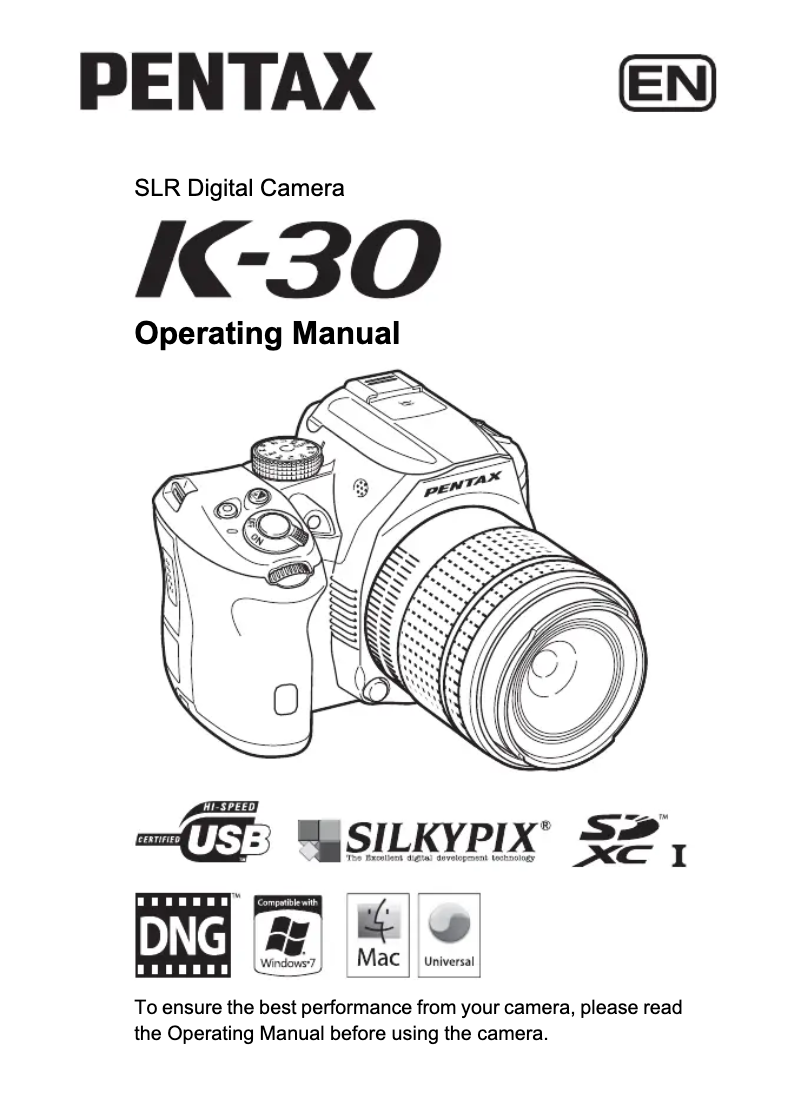 Página nº 1 - Manual de usuario Pentax K-30