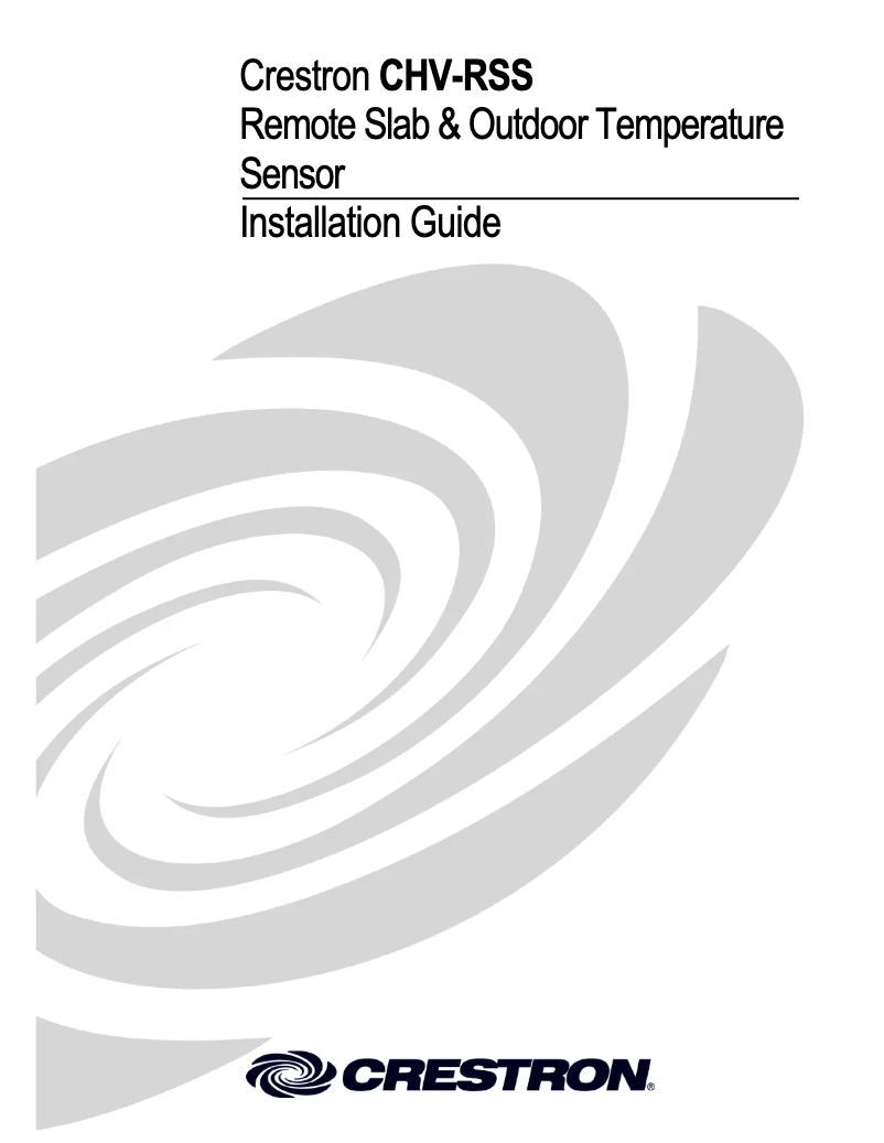 Imagen de la primera página del manual del dispositivo CHV-RSS