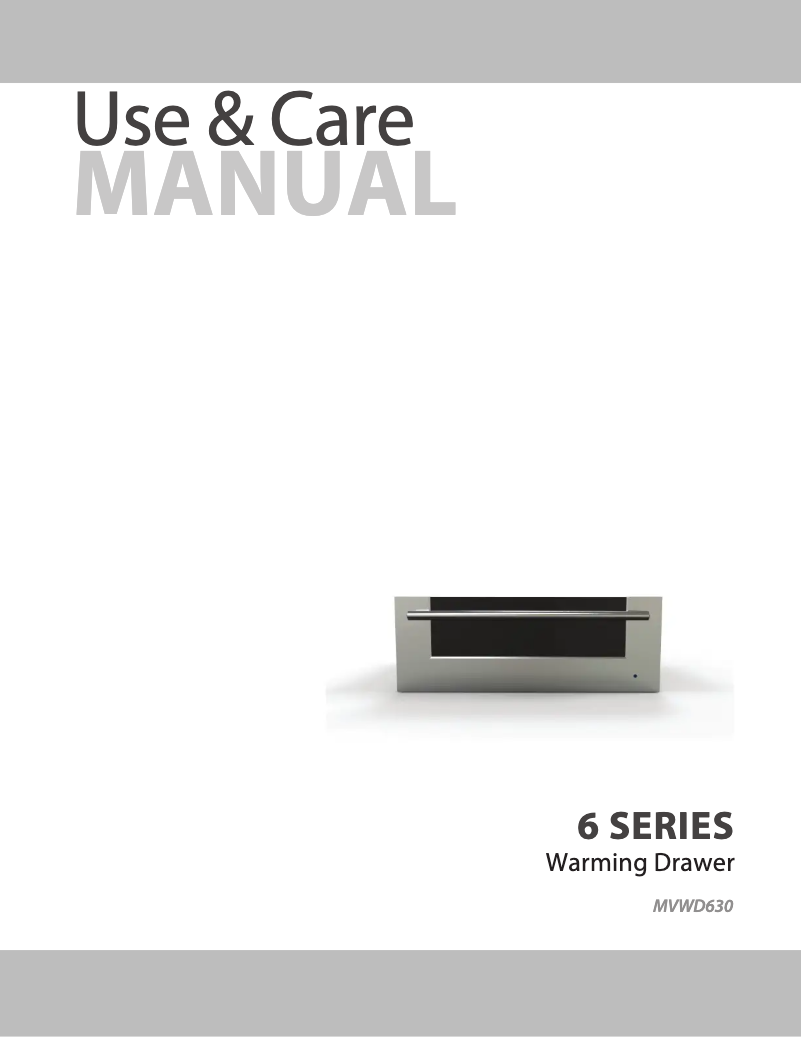 Página 1 del manual Manual de uso y mantenimiento Viking MVWD630SS