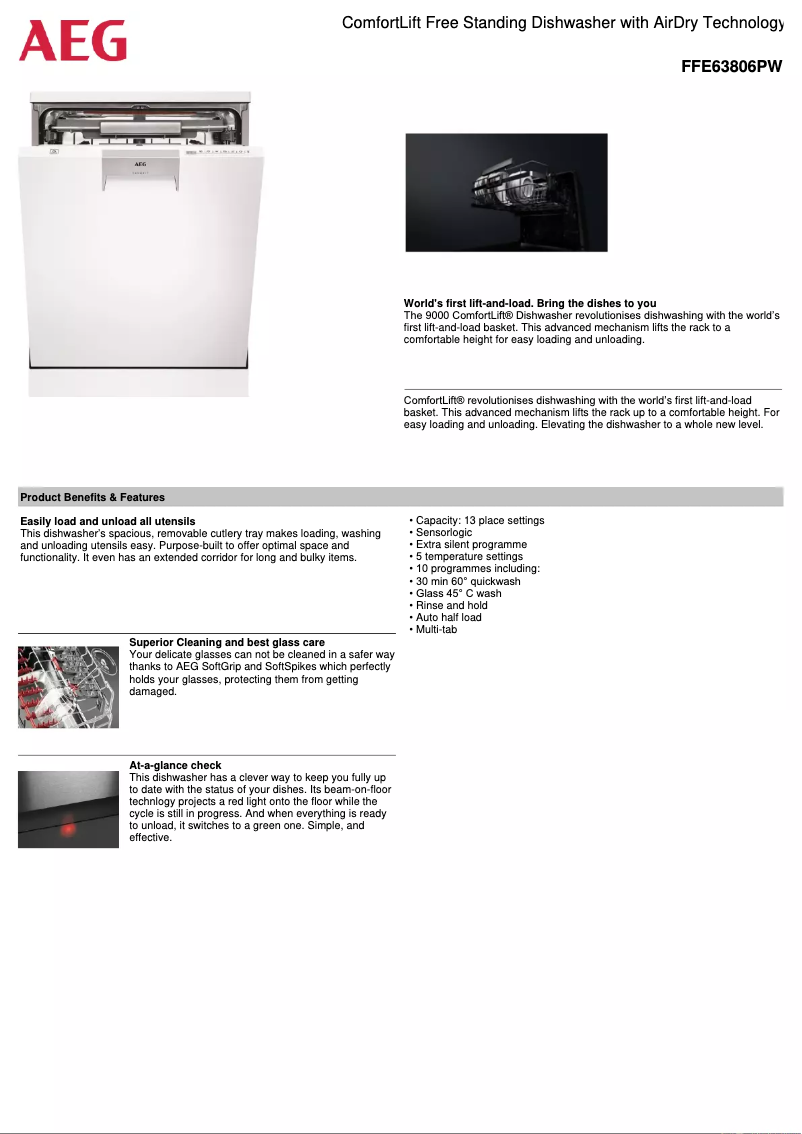 Imagen de la primera página del manual del dispositivo FFE63806PW