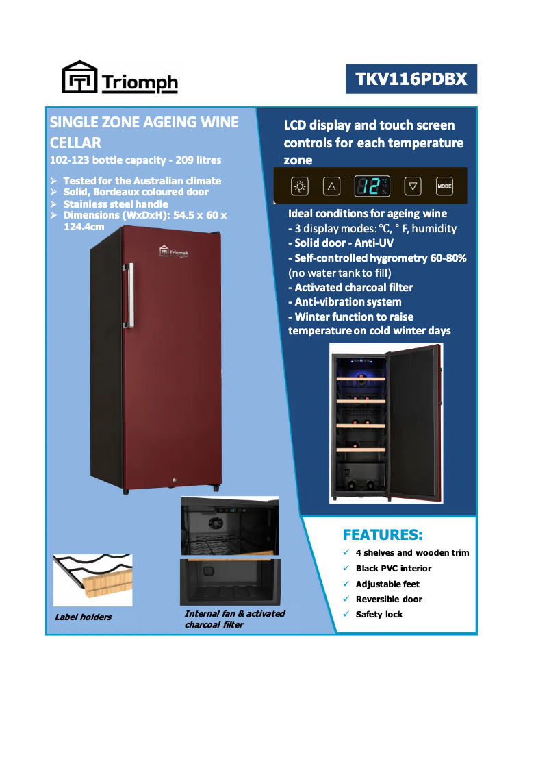 Imagen de la primera página del manual del dispositivo TKV116PDBX
