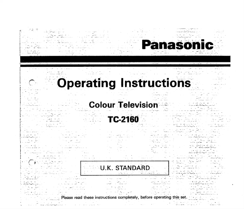 Imagen de la primera página del manual del dispositivo TC-2160