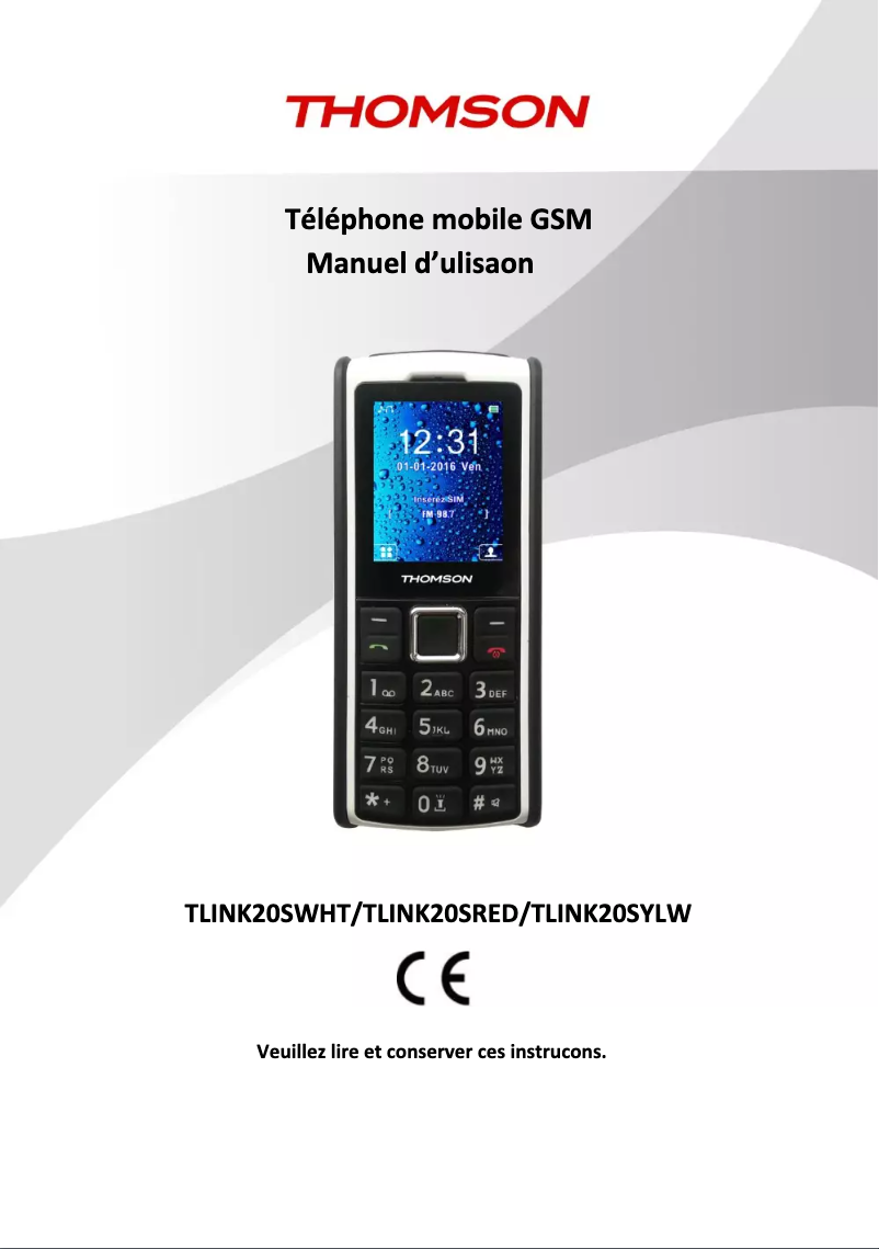 Imagen de la primera página del manual del dispositivo Tlink 20S