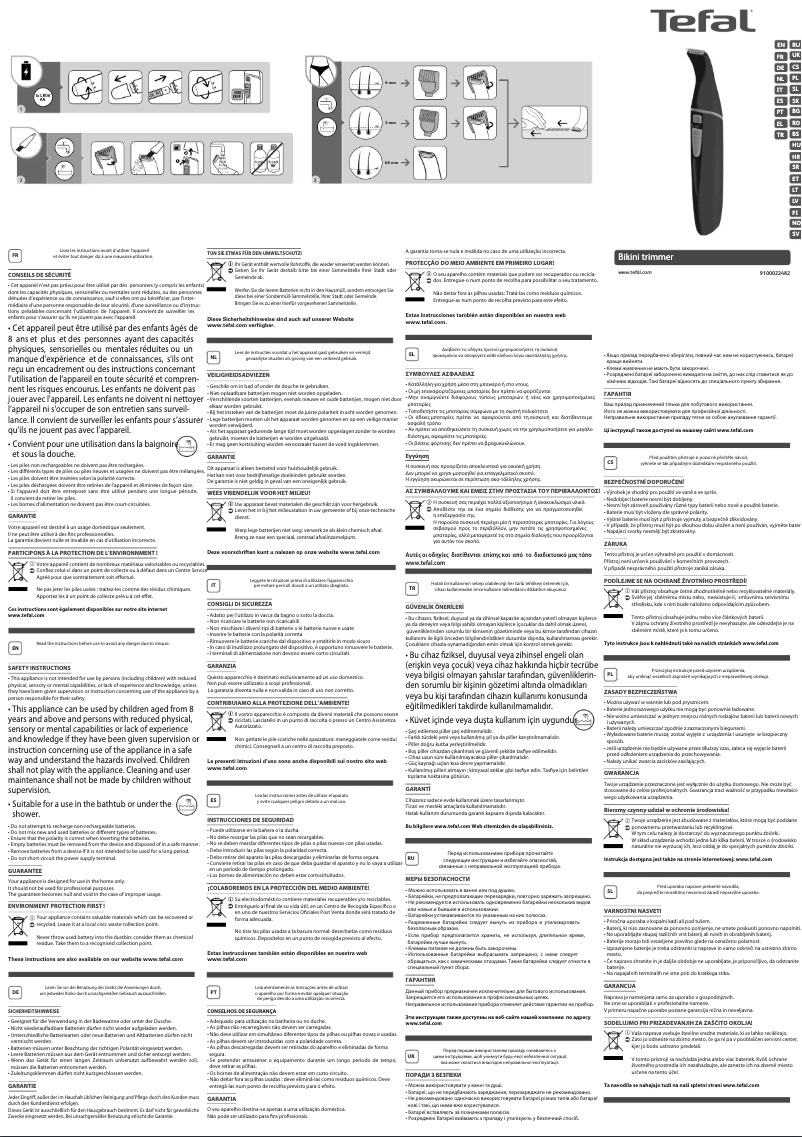 Imagen de la primera página del manual del dispositivo TZ3005