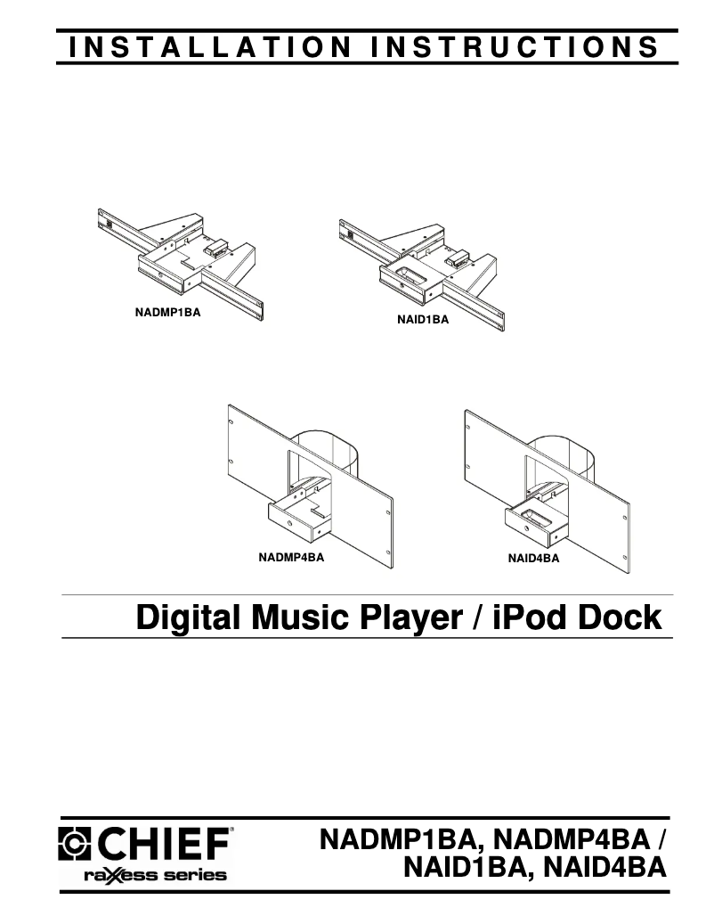 Imagen de la primera página del manual del dispositivo NADMP1BA