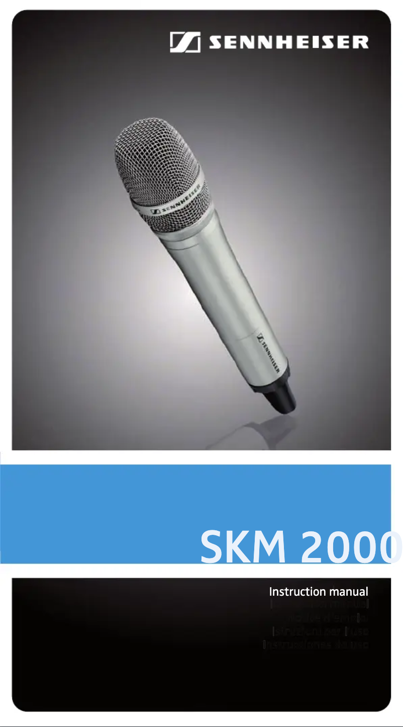 Página nº 1 - Manual de usuario Sennheiser SKM 2000 BK