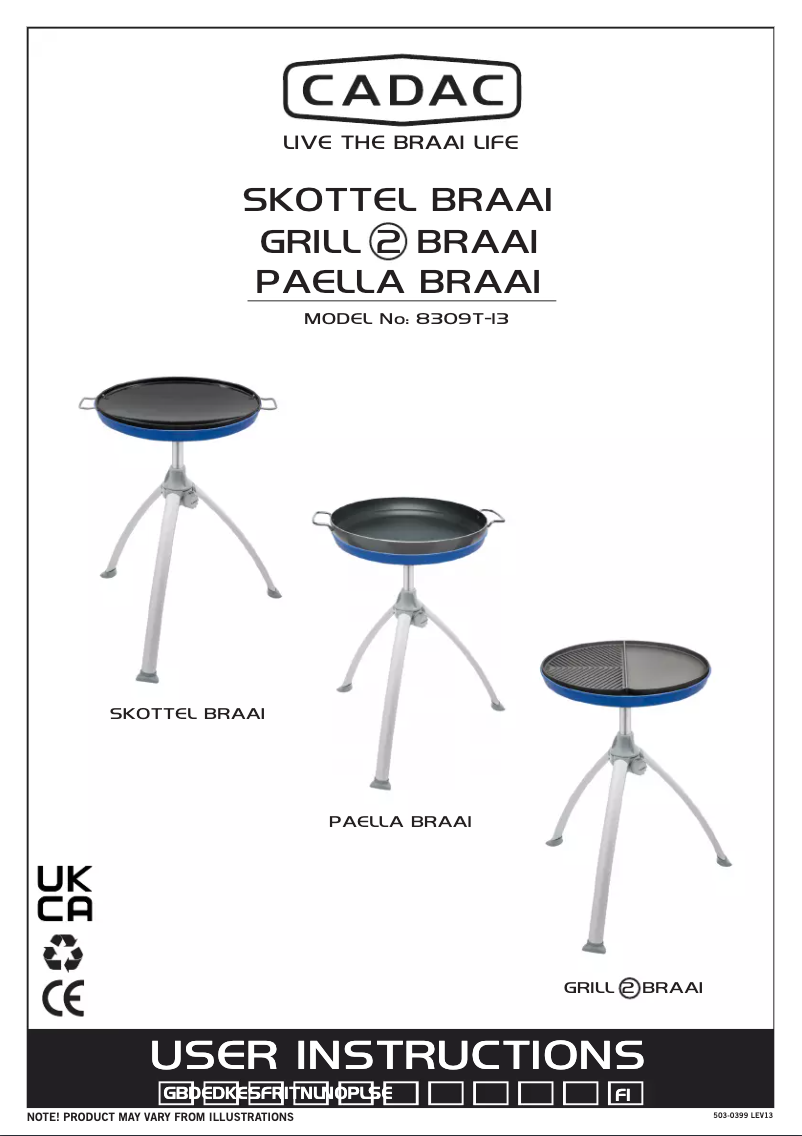 Imagen de la primera página del manual del dispositivo Skottelbraai Paella