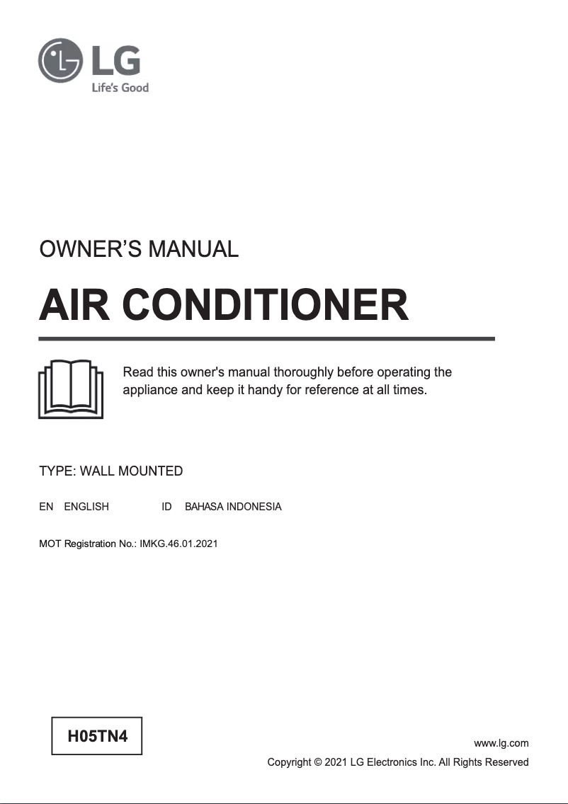 Imagen de la primera página del manual del dispositivo H05TN4