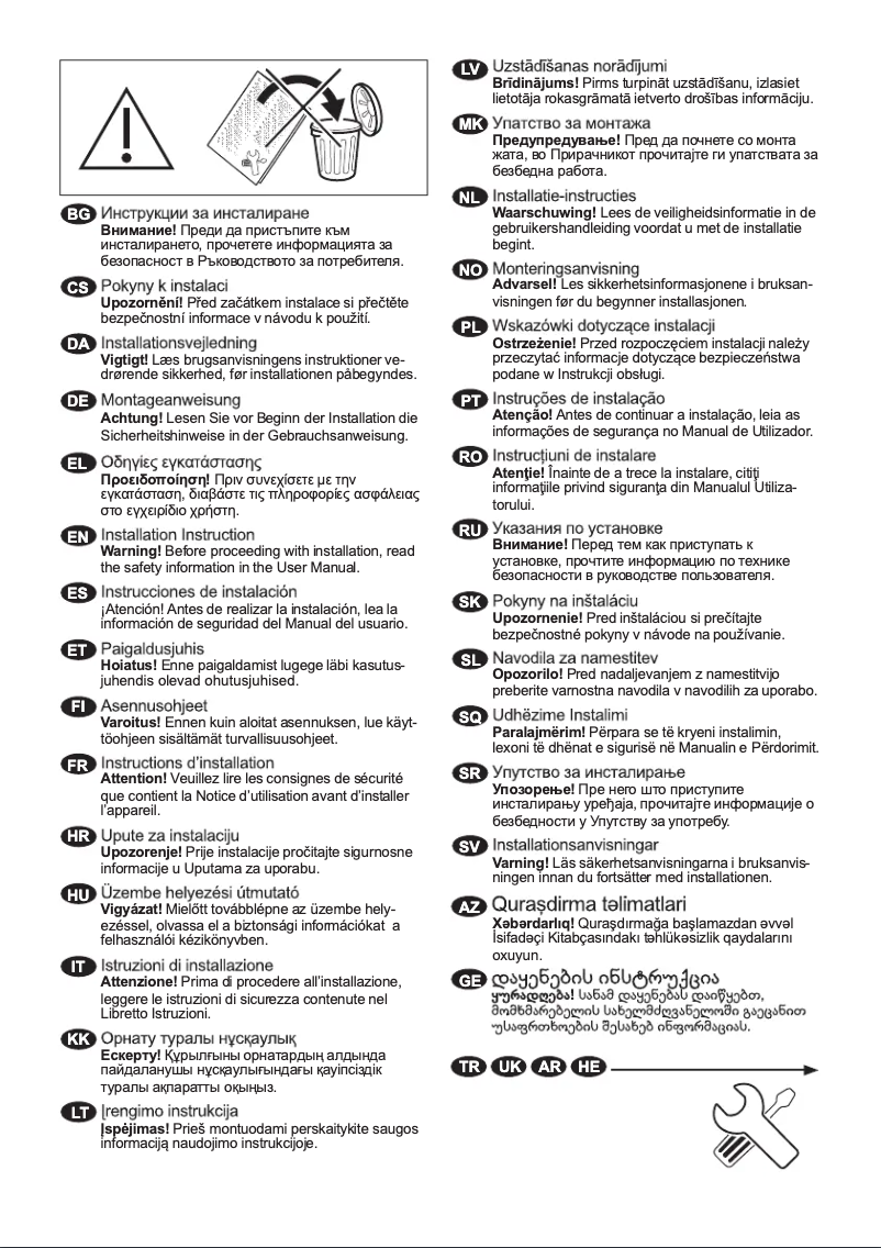 Página 1 del manual Guía de instalación Electrolux EW6S372IK