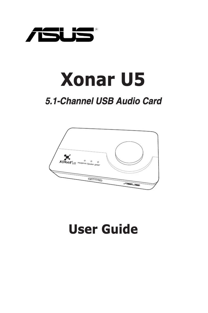 Página 1 del manual Manual de usuario Asus Xonar U5