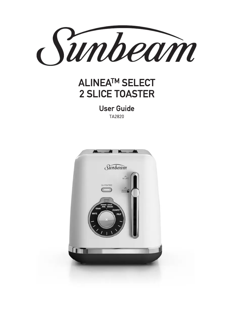 Imagen de la primera página del manual del dispositivo Alinea Select TA2820